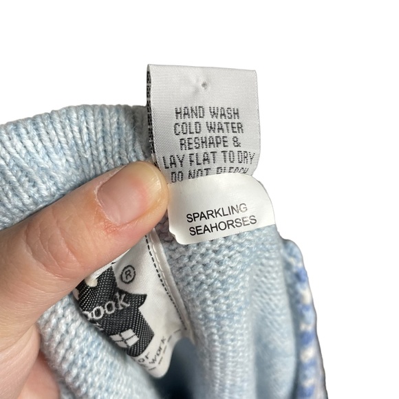 Storybook Knits Sparkling Seahorses Cardigan XS Sweater Sequin Beaded Crochet - Picture 14 of 14